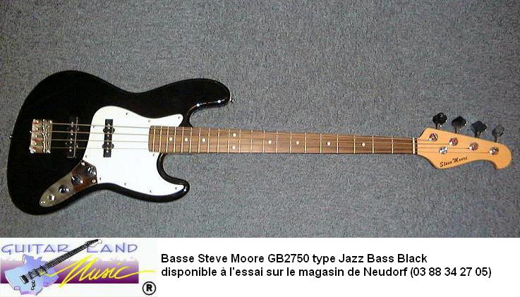 Basse Steve Moore GB2750 type JB Black